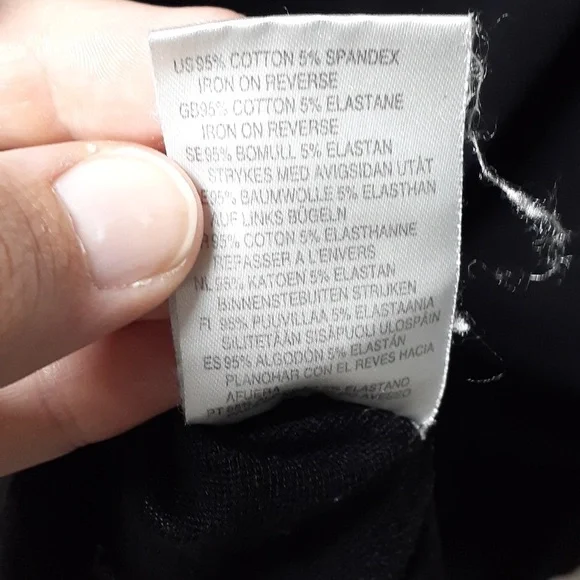 H&M Black Cotton T-Shirt, Size L - Picture 8 of 8